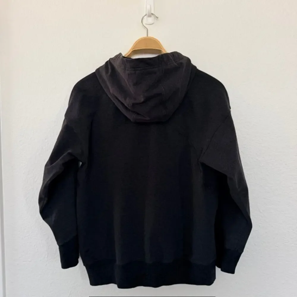 Lululemon Ready to Roll Hoodie Heathered Black Women's 8 Full Zip Pockets